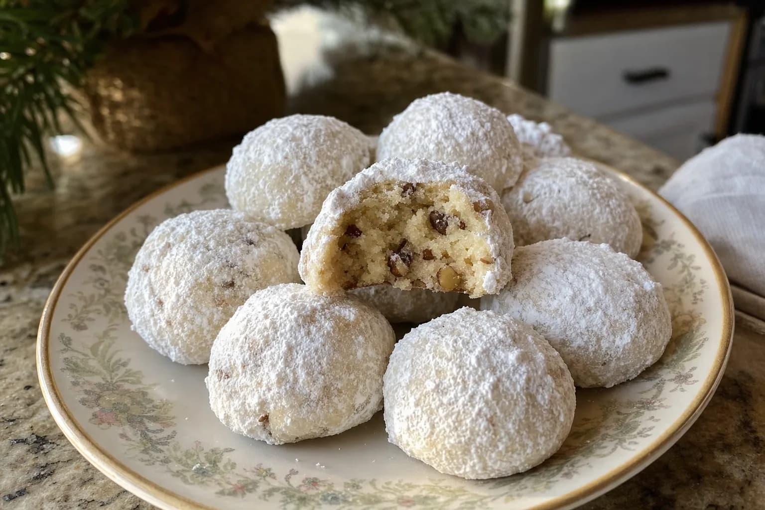 Snowball Cookies: classic snowball cookies with pecans — Desserts recipe | Afoodrink
