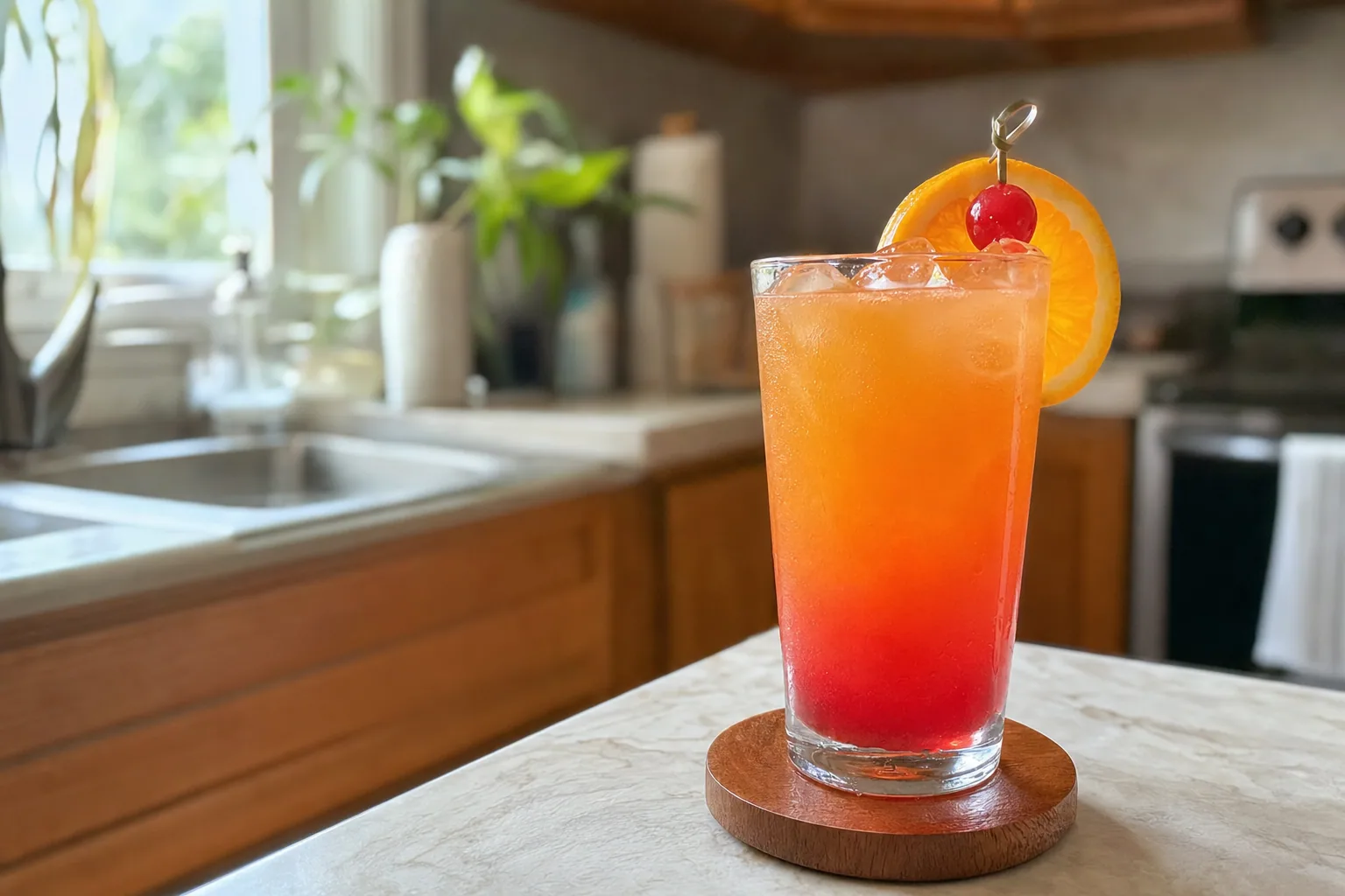 Tequila Sunrise: classic tequila sunrise cocktail — Drinks recipe | Afoodrink