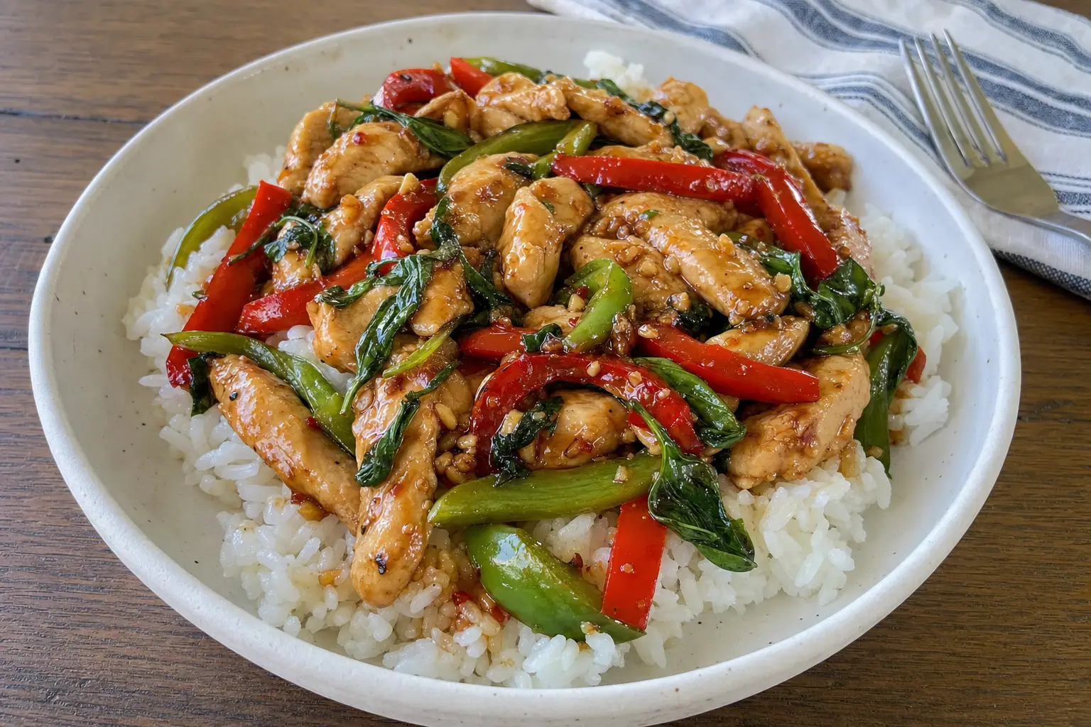 Thai Basil Chicken: pad kra pao gai with ground chicken — Quick recipe | Afoodrink