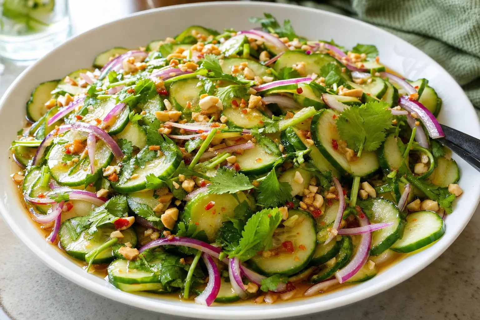 Thai Cucumber Salad: Thai cucumber salad with peanuts — Salads recipe | Afoodrink