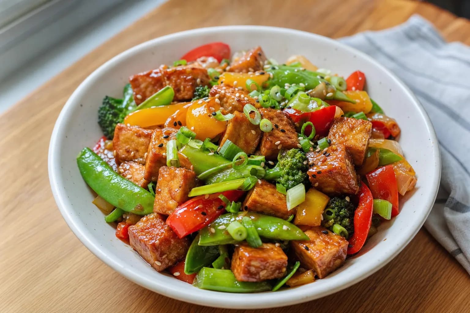 Tofu Stir Fry: easy tofu stir fry with vegetables — Vegan Recipes recipe | Afoodrink