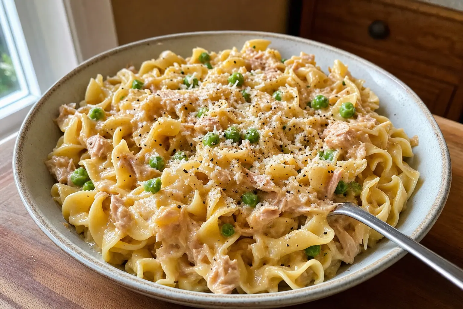 Tuna Noodle Casserole: classic tuna noodle casserole with egg noodles — Dinner recipe | Afoodrink