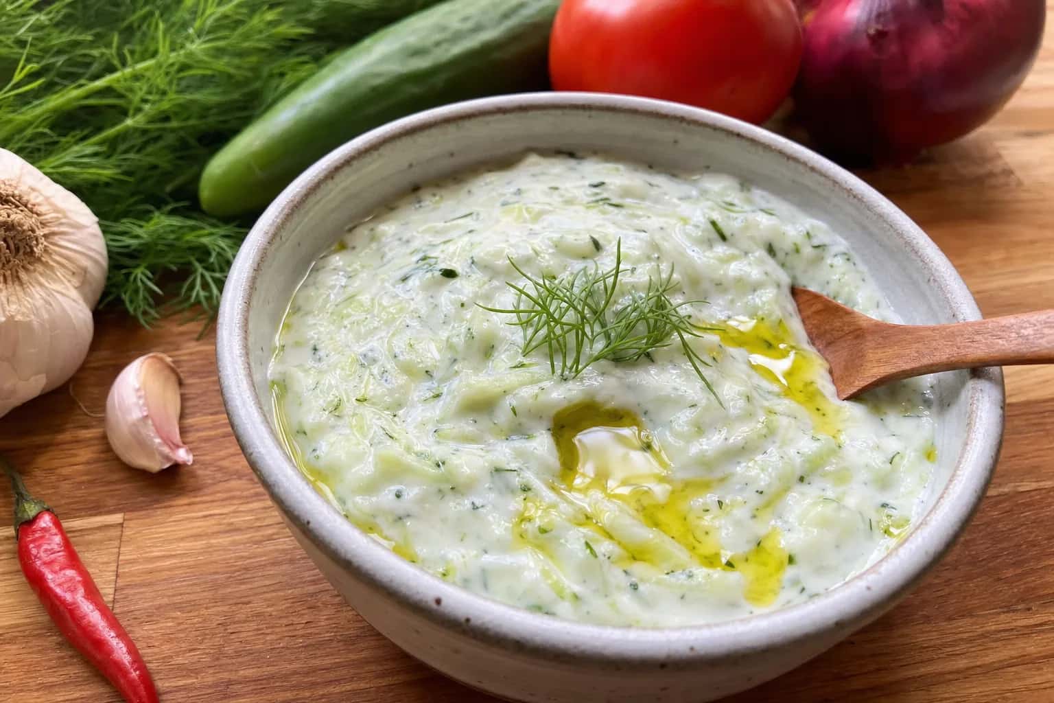 Tzatziki: Greek cucumber yogurt sauce — Appetizers recipe | Afoodrink