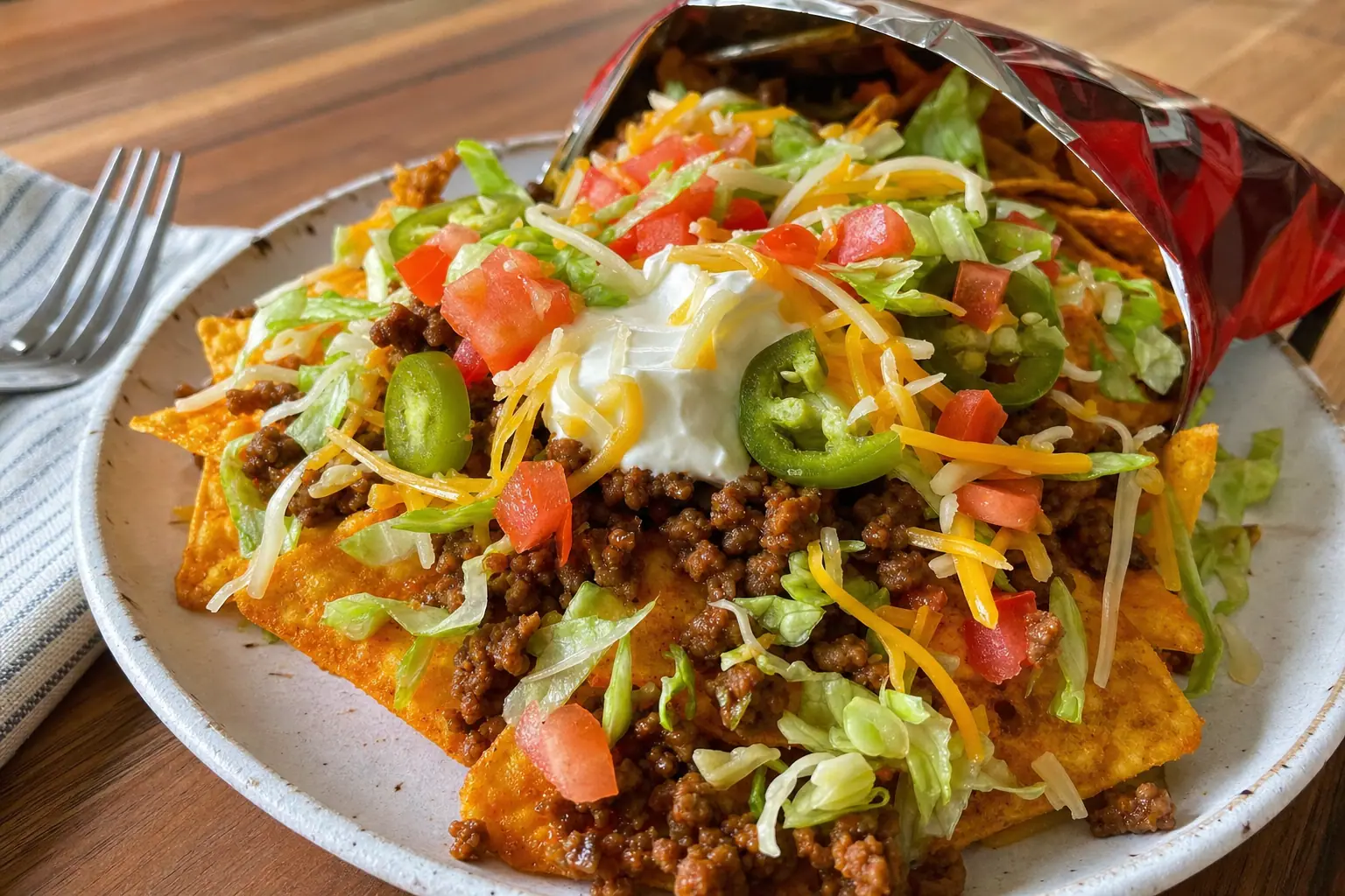 Walking Tacos: walking tacos with ground beef — Dinner recipe | Afoodrink