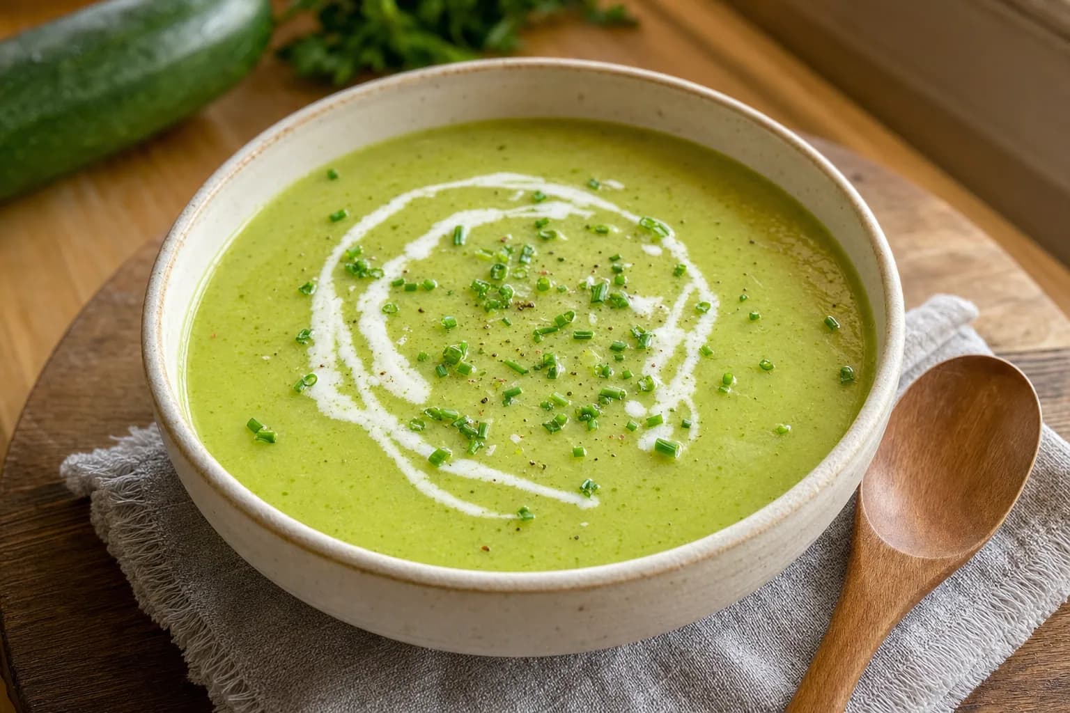 Zucchini Soup: creamy zucchini soup with potato — Soup Recipes recipe | Afoodrink